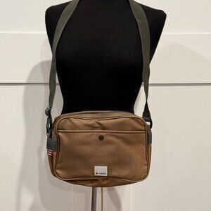 Zippo Water Repellent Inner Carrying Case Purse Shoulder Bag Brown Green